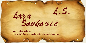 Laza Savković vizit kartica